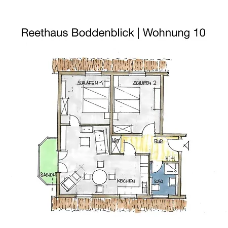 公寓 Reethaus Boddenblick - 10 奥特里德维茨